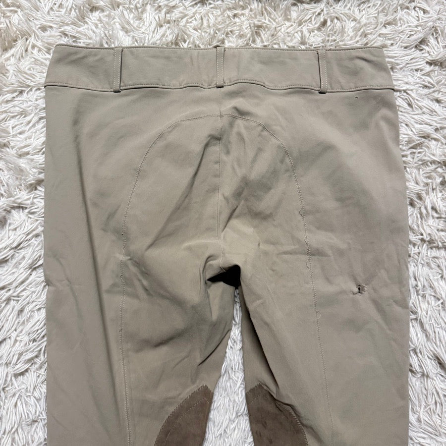 Women’s Size 34 Tan Tailored Sportsman Knee Patch Horseback Riding Breeches
