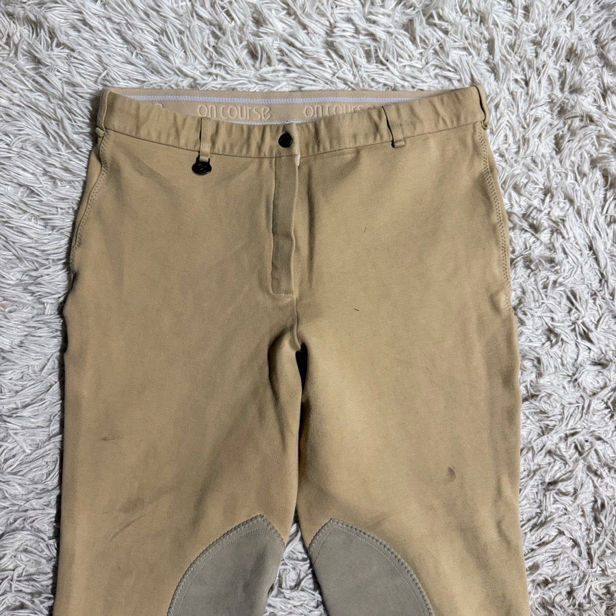 Women’s Size 32 Tan On Course Knee Patch Horseback Riding Breeches