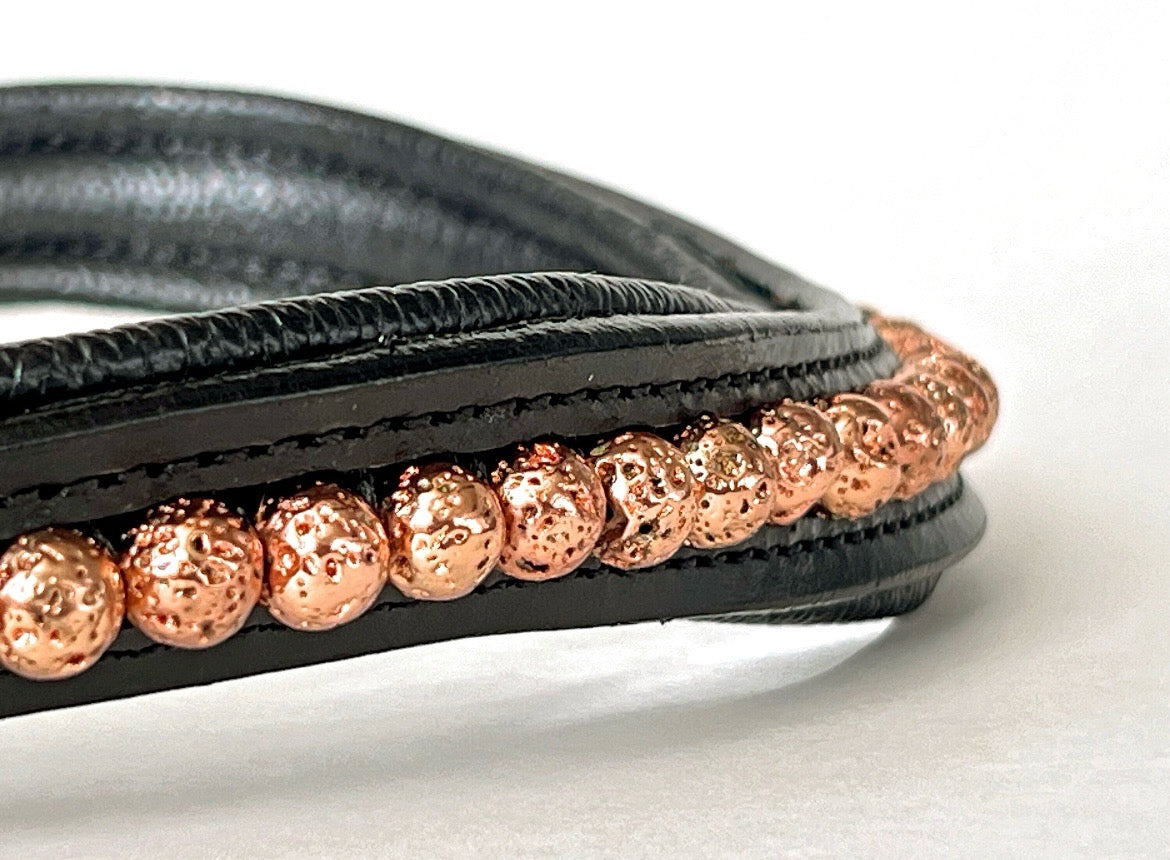 Rose Gold Beaded Browband