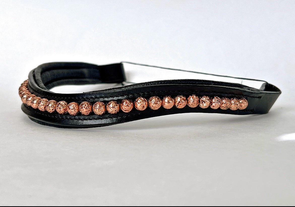 Rose Gold Beaded Browband