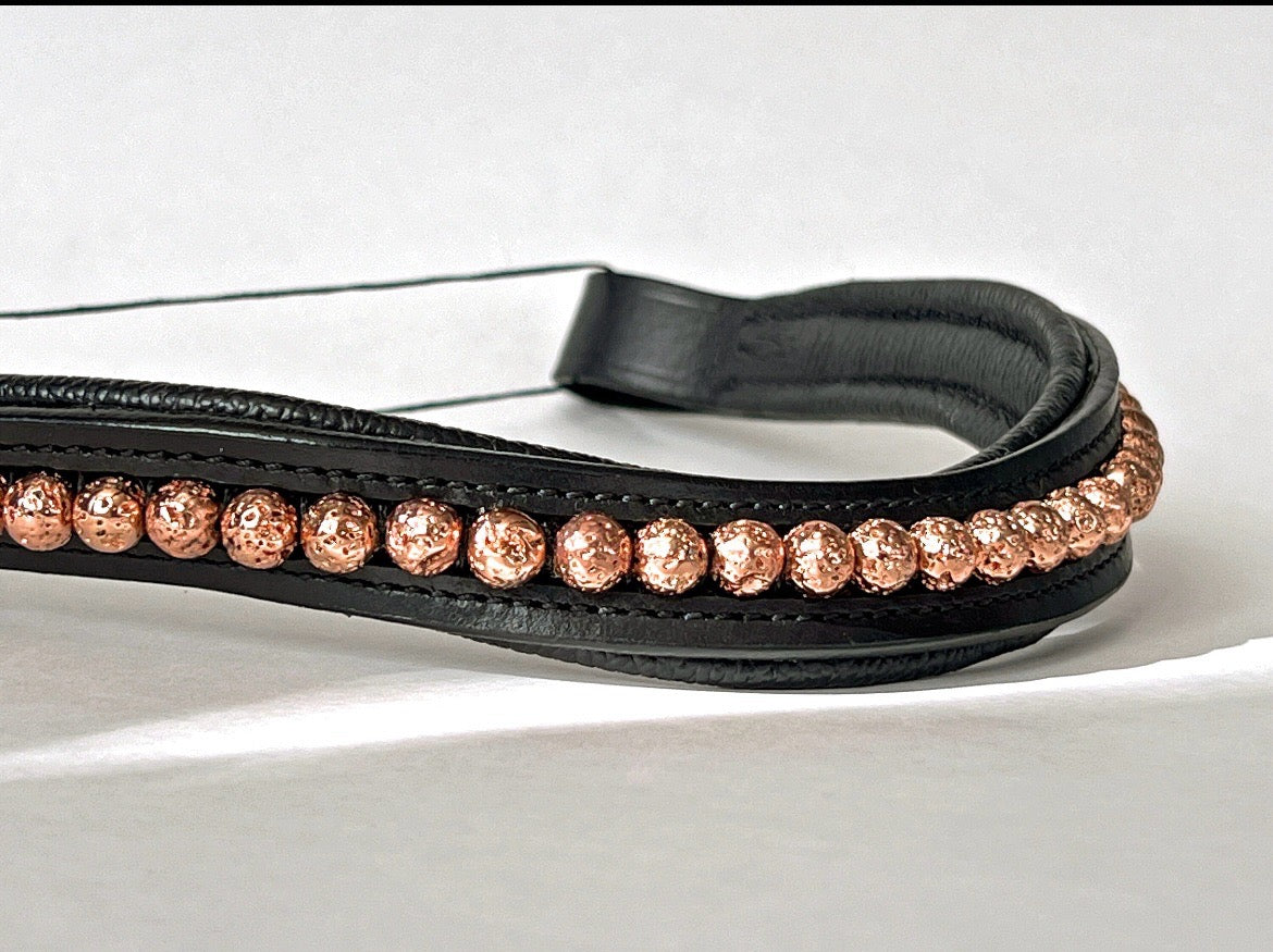 Rose Gold Beaded Browband