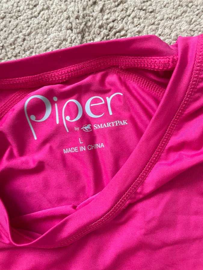 PIPER BY SMARTPAK Large Piper SmartCore™ Short Sleeve Crew Neck Sun Shirt, pink. (2)