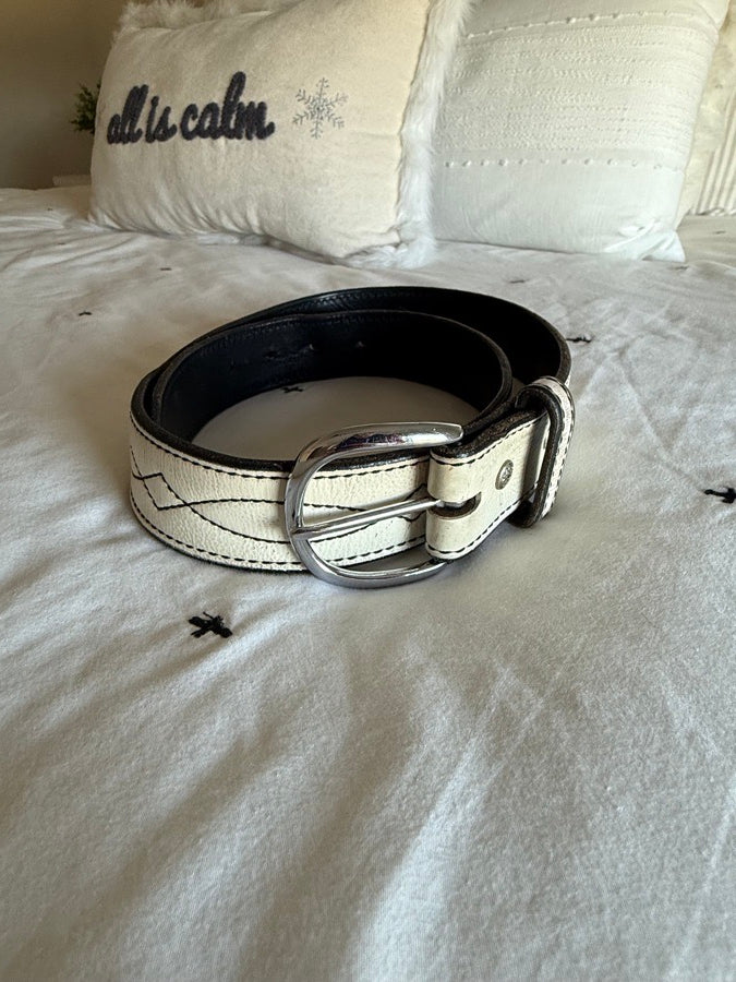 Rebecca Ray Designs White Riding Belt