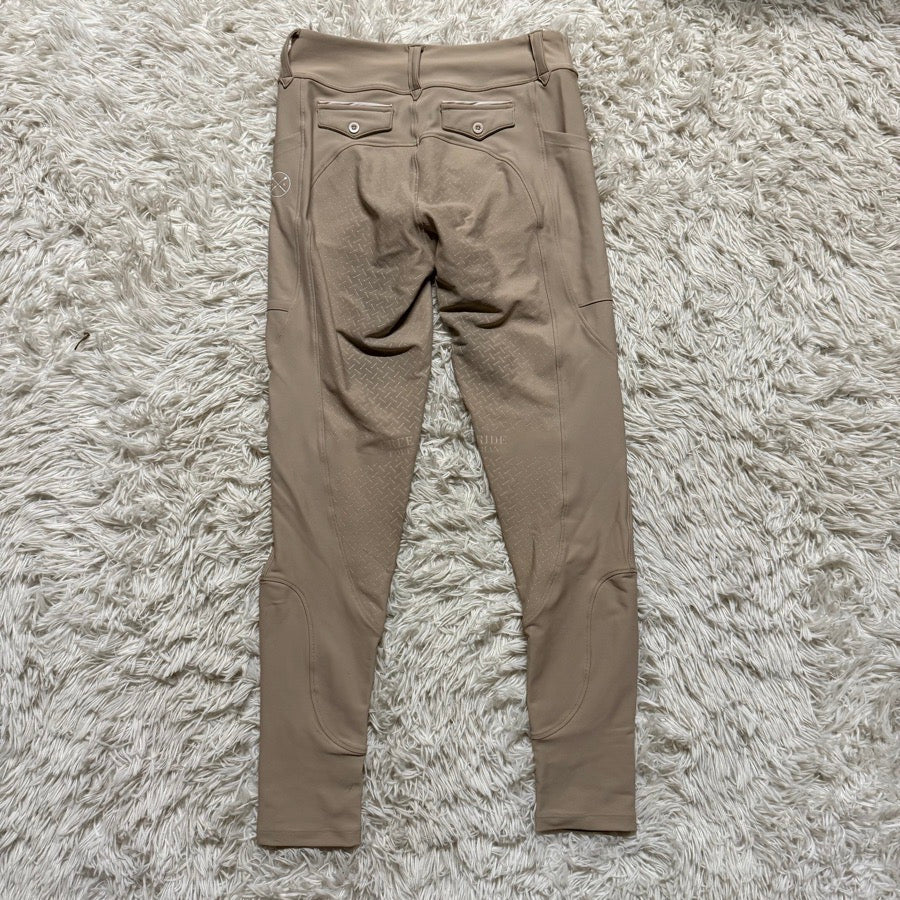 Women’s Medium Tan Free Rein Full Seat Horseback Riding Breeches Tights.