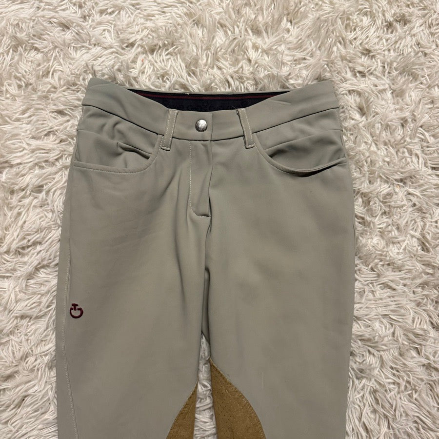Women’s Size IT38 Tan Cavalleria Toscana Knee Patch Horseback Riding Breeches