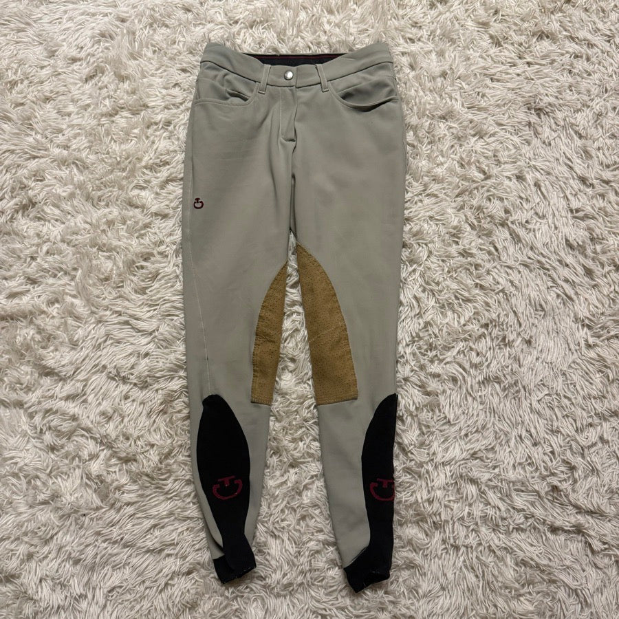Women’s Size IT38 Tan Cavalleria Toscana Knee Patch Horseback Riding Breeches