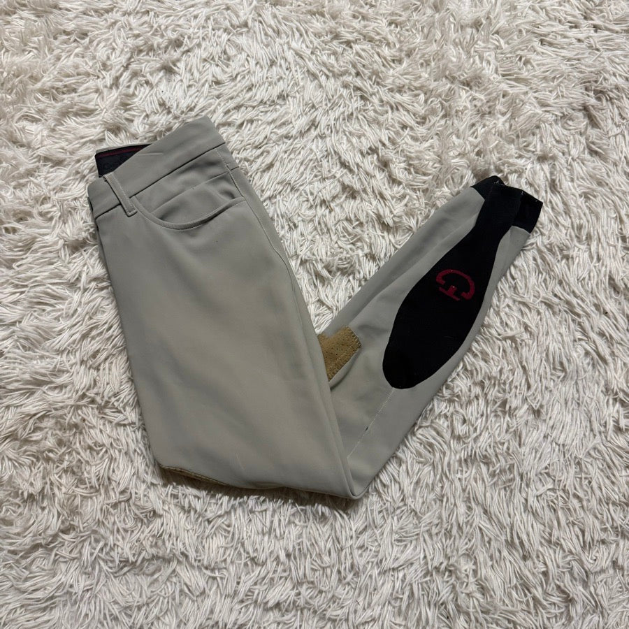 Women’s Size IT38 Tan Cavalleria Toscana Knee Patch Horseback Riding Breeches