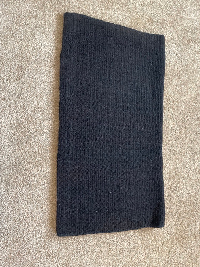 COLBERT BROTHERS Black Solid Wool Western Show Blanket