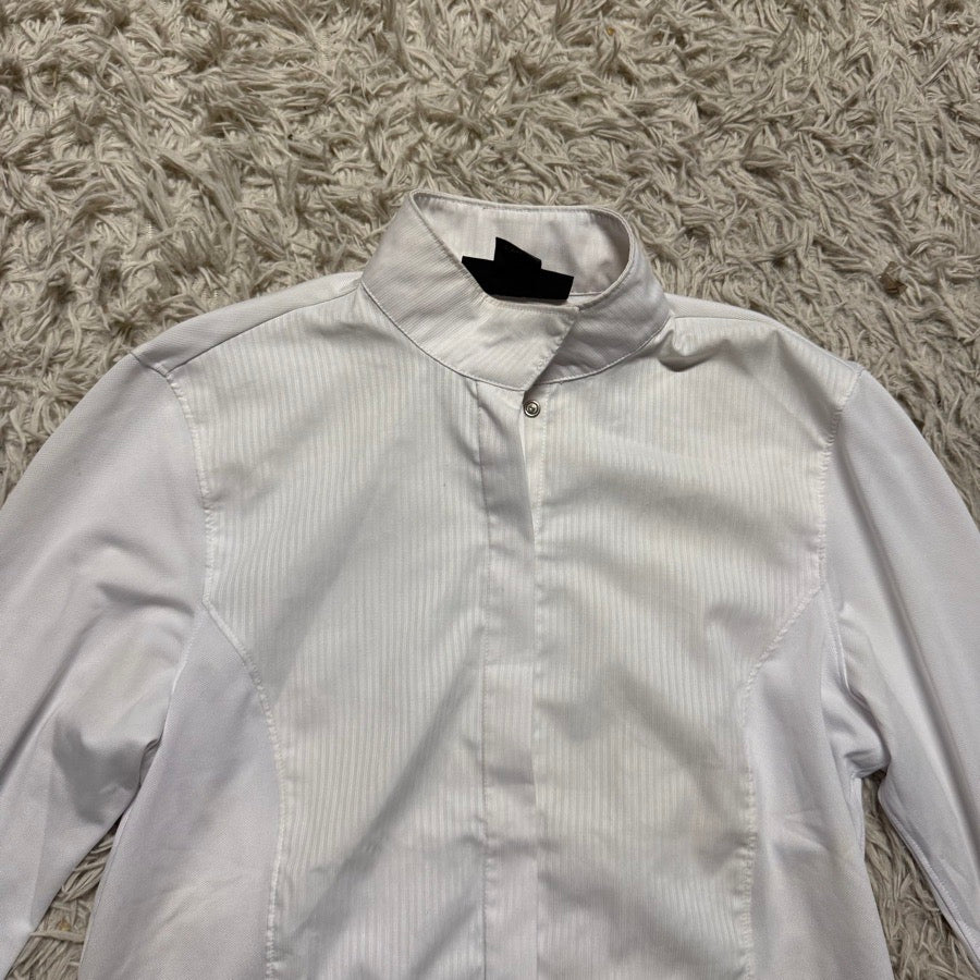 ARIAT Women’s Size 36 White Ariat Long Sleeve Horseback Riding Show Shirt (2)