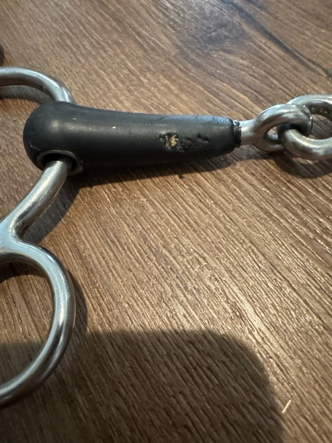 CENTAUR Centaur Two Ring French Link Rubber Gag Bit. Size 5.5 (6)