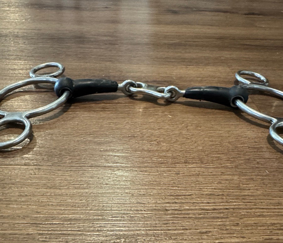 CENTAUR Centaur Two Ring French Link Rubber Gag Bit. Size 5.5 (8)