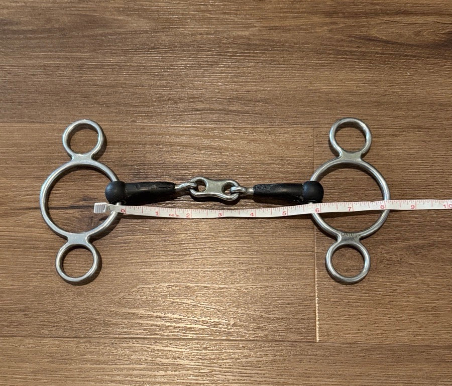 CENTAUR Centaur Two Ring French Link Rubber Gag Bit. Size 5.5 (3)