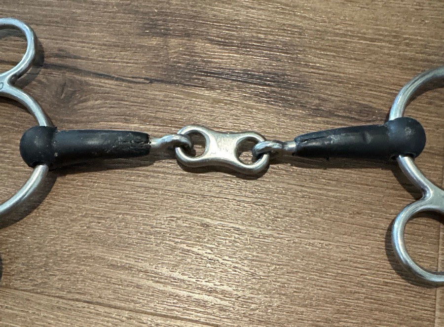 CENTAUR Centaur Two Ring French Link Rubber Gag Bit. Size 5.5 (7)
