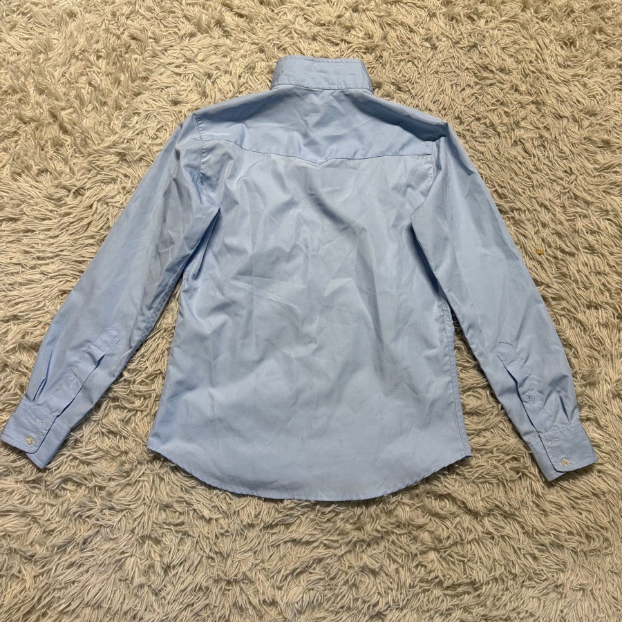 THE TAILORED SPORTSMAN Women Size 6/34 Blue Tailored Sportsman Long Sleeve Horseback Riding Show Shirt (3)
