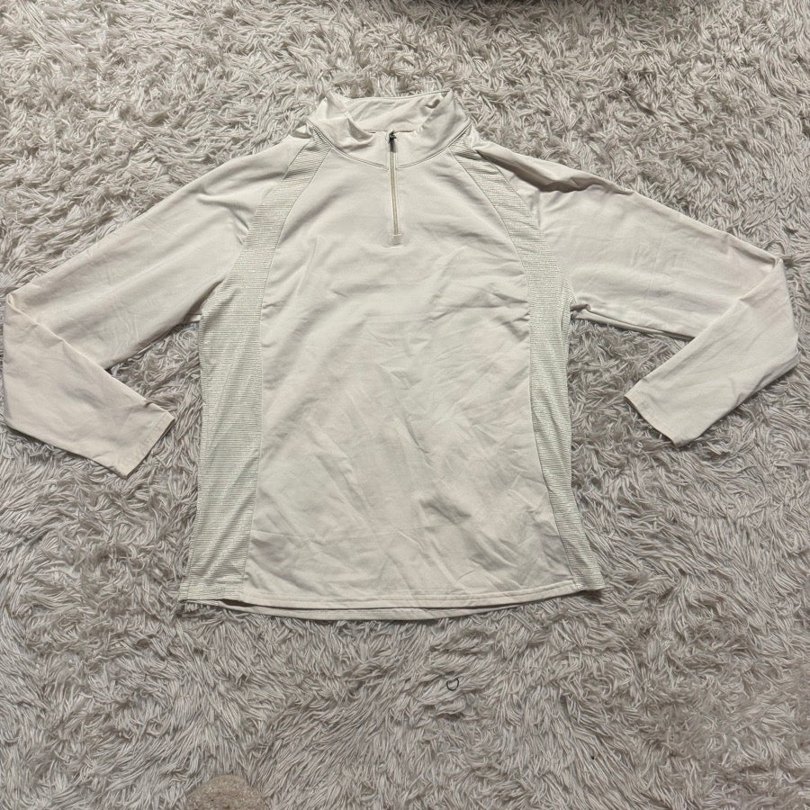 HKM Women’s XL Cream HKM Long Sleeve Horseback Riding Sunshirt. Good Condition.