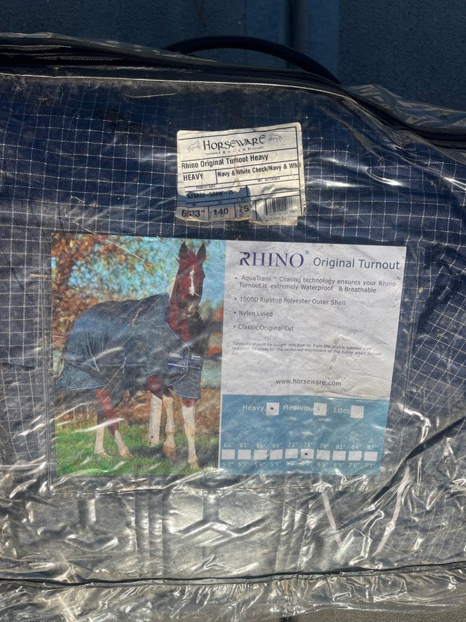 NEW Rhino Heavy Original Turnout Horse Blanket 75”