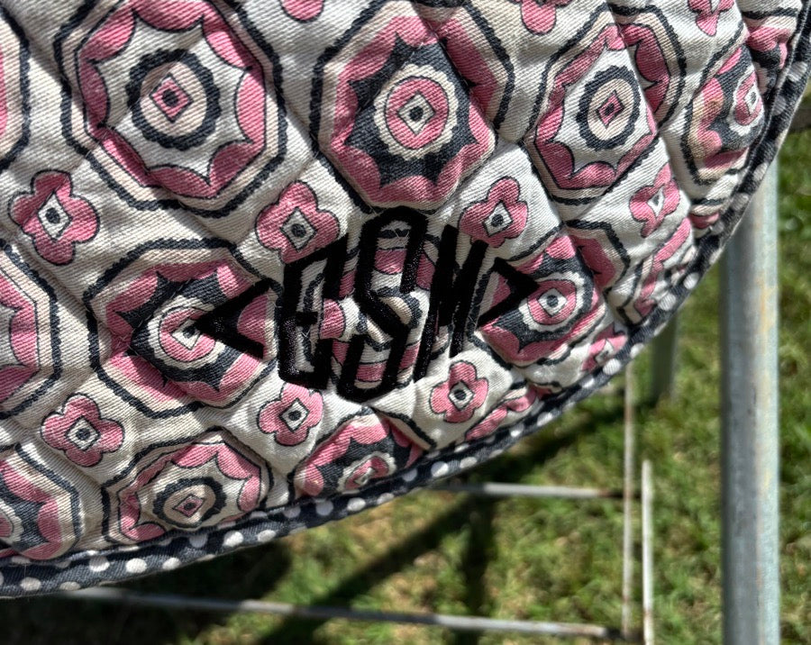 Other Pink/Black/White patern saddle pad full size, embroidered (3)