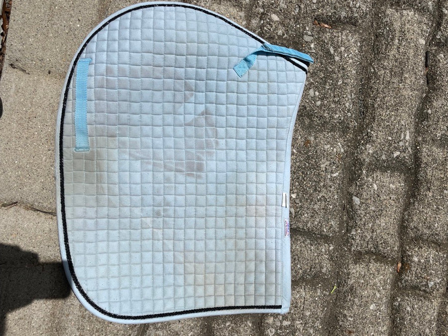 PACIFIC RIM INTERNATIONAL PRI light blue saddle pad with black rope trim (3)