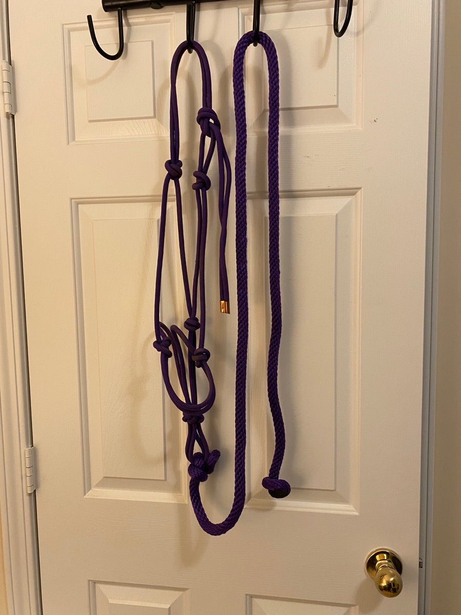 Purple Dumor Rope Halter w/ Lead