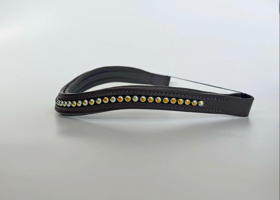 Blue & Gold Beaded Browband