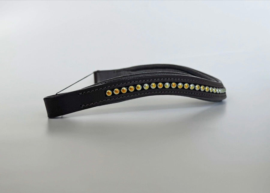 Blue & Gold Beaded Browband