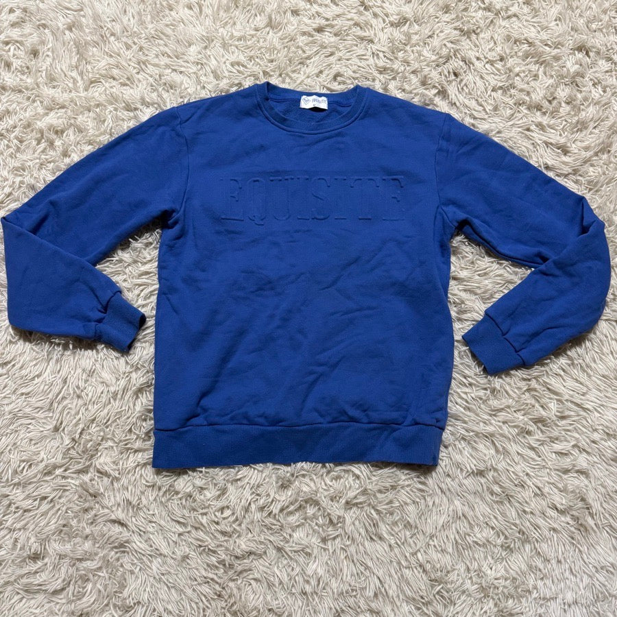Women’s Medium Blue Equisite Equestrian Long Sleeve Horseback Riding Sweater Top