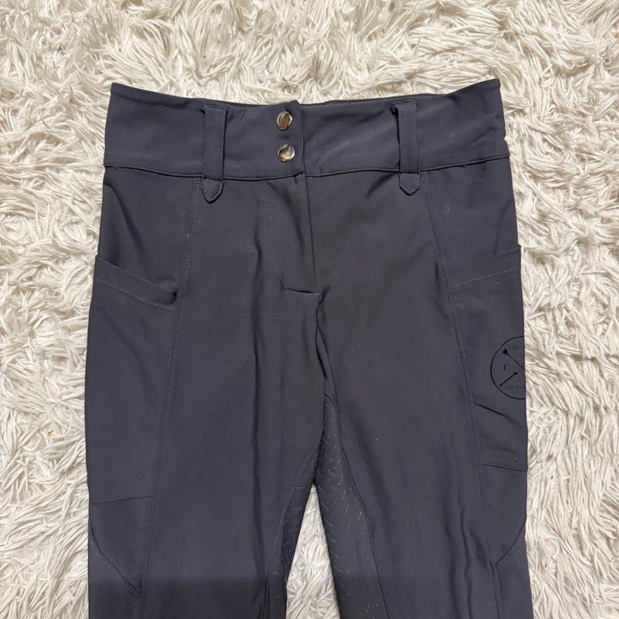 Women’s Small Grey Free Ride Full Seat Horseback Riding Breeches