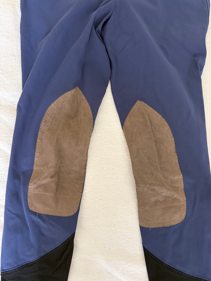 26R RJ Classics knee patch breeches- Blue