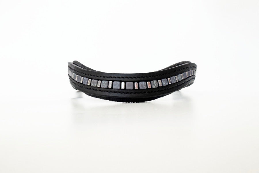 OTHER Blue & Silver Beaded Browband (2)