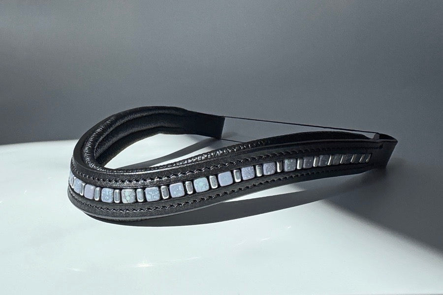 OTHER Blue & Silver Beaded Browband (6)