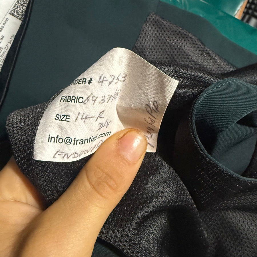 Women’s Size 14R Green Grand Prix Horseback Riding Show Coat. Good Condition.