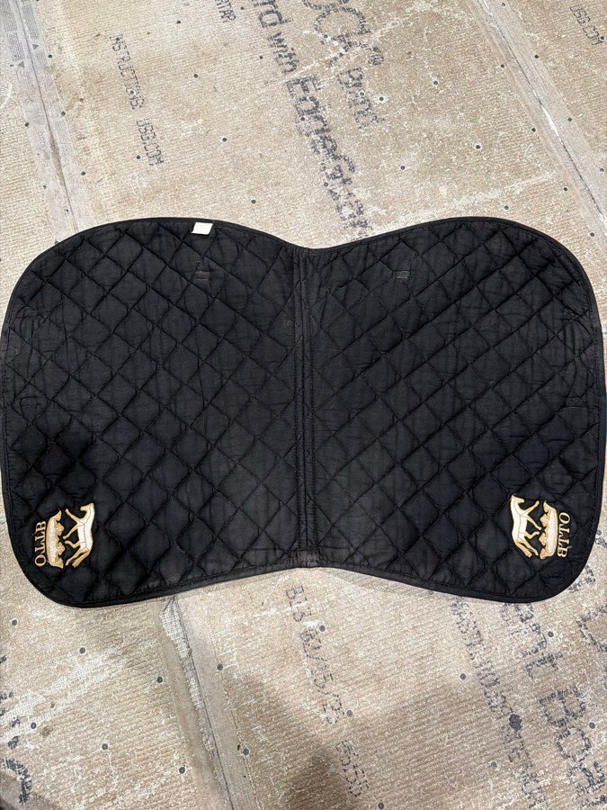 Other All Purpose OTTB Black Saddle Pad w/ Gold Accent (2)