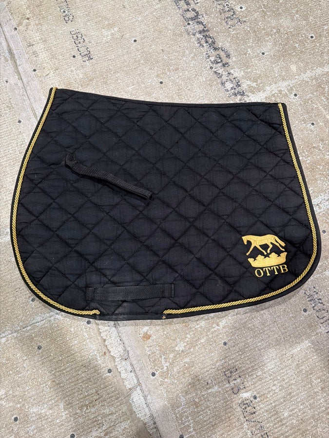Other All Purpose OTTB Black Saddle Pad w/ Gold Accent (3)