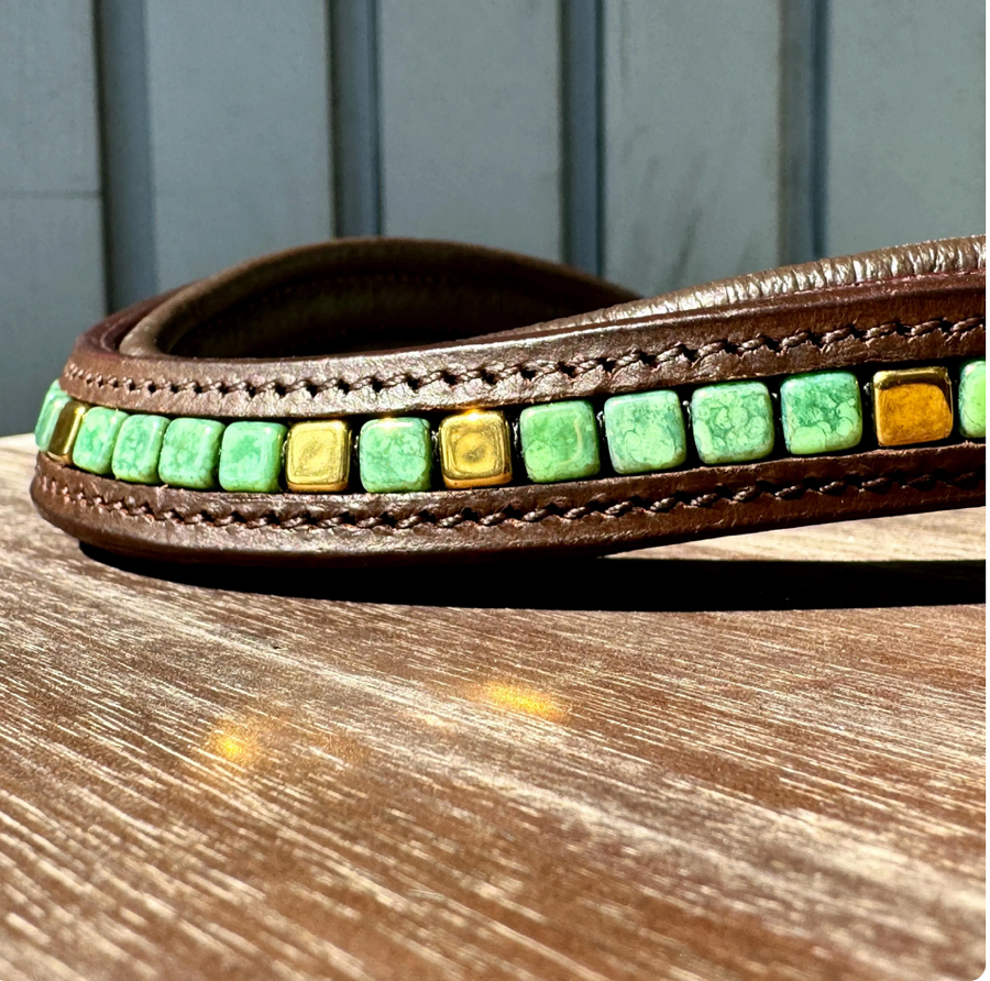 OTHER Green & Gold Browband (5)