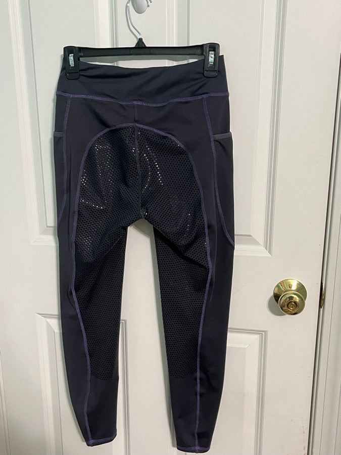 Purple and grey riding pants