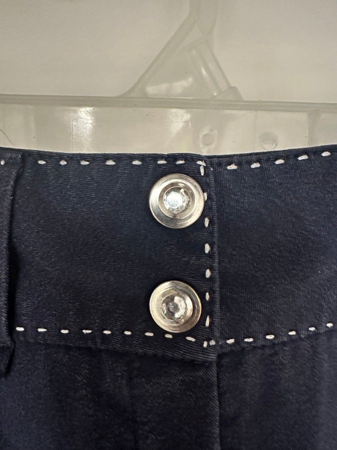 Equine Couture Navy Blakely Knee Patch Breech 28