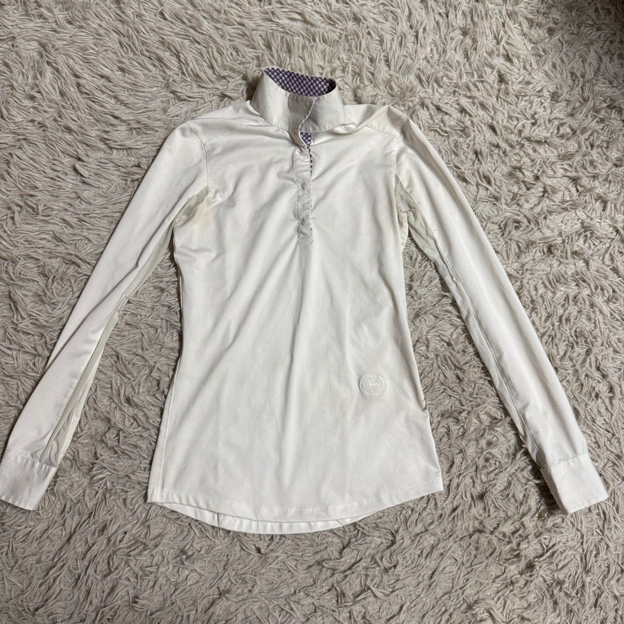 ESSEX CLASSICS Women’s XS White Essex Classics Long Sleeve Horseback Riding Show Shirt