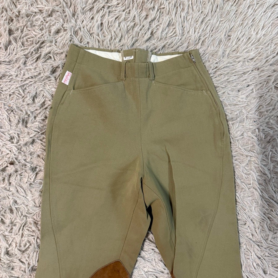Women’s Size 24 Tan Tailored Sportsman Knee Patch Horseback Riding Breeches