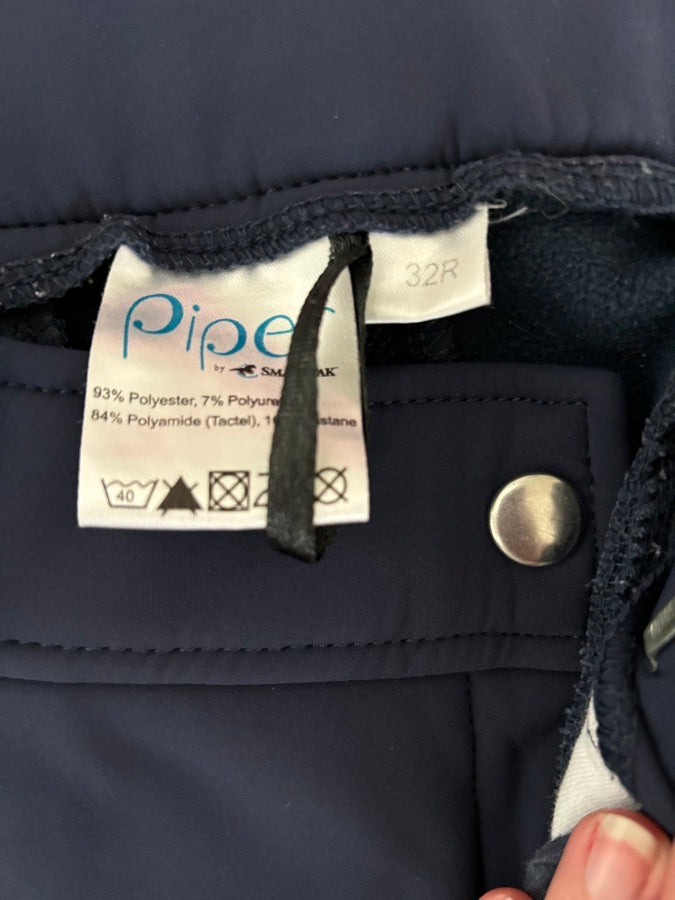 32R Smartpak Piper winter softshell, navy, knee patch. Great Condition