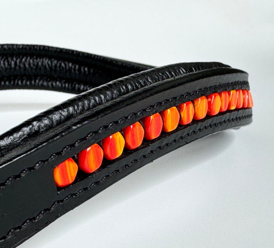 Ombre Orange Beaded Browband