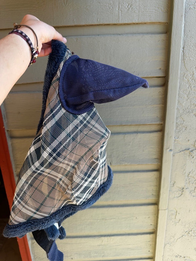 Blue/Beige Plaid Smartpak Kensington w/Ears