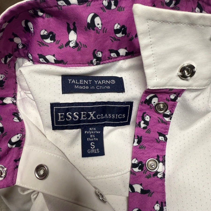 ESSEX CLASSICS Girl’s Small White Essex Classics Long Sleeve Horseback Riding Show Shirt (4)