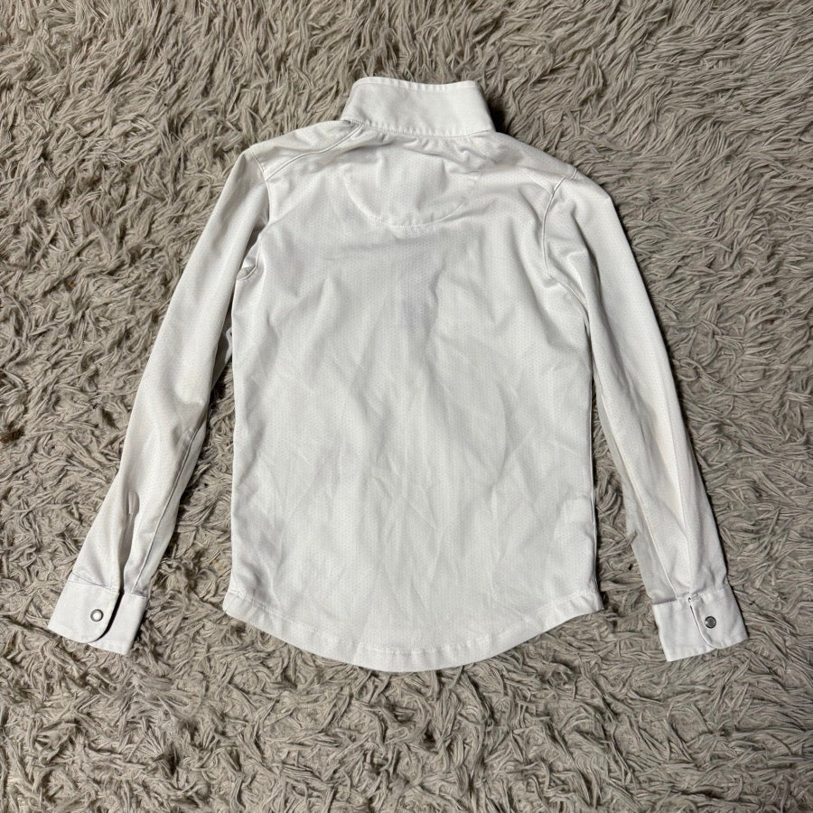 ESSEX CLASSICS Girl’s Small White Essex Classics Long Sleeve Horseback Riding Show Shirt (2)