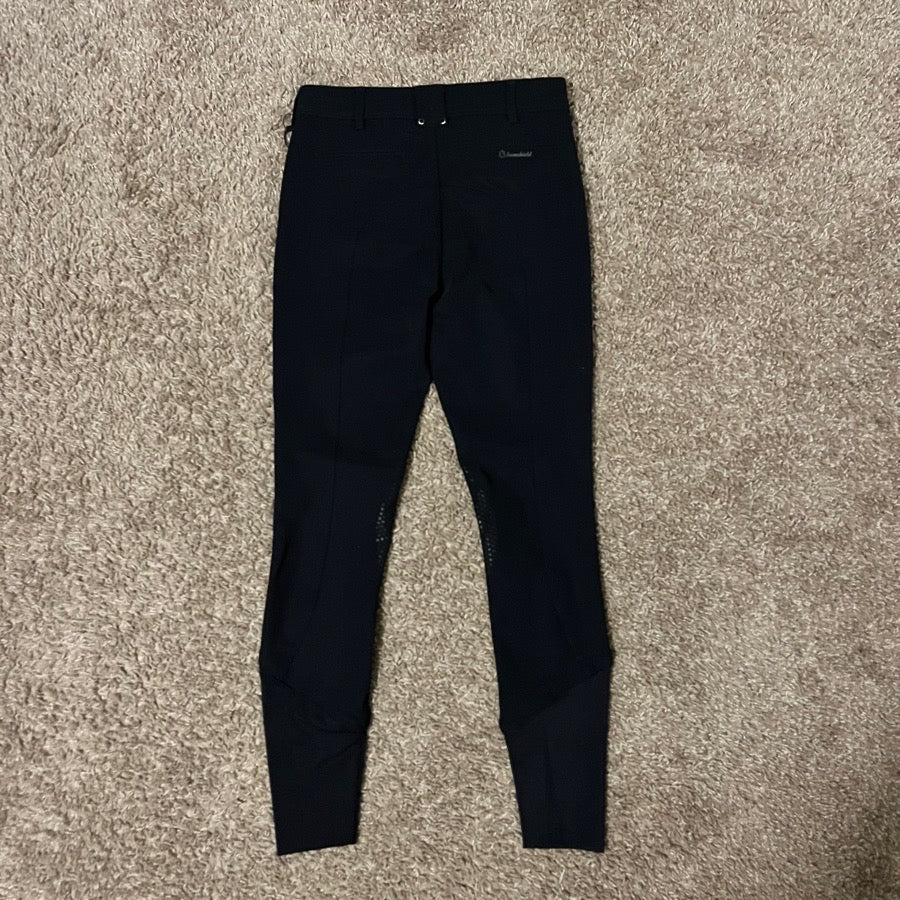 New Women Size 30 Black Samshield Charlotte Knee Patch Horseback Riding Breeches