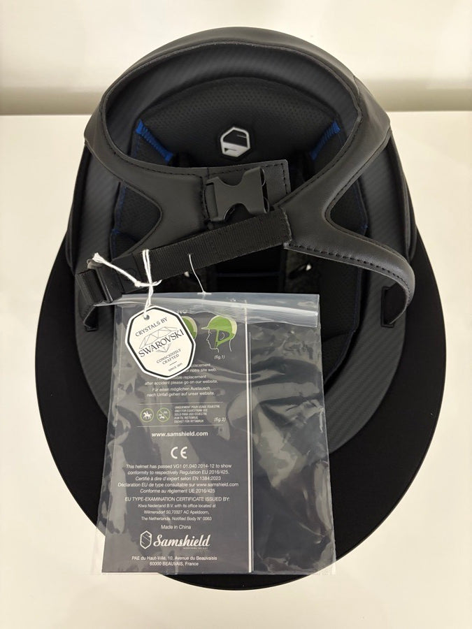 Samshield Miss Shield 2.0 Dark Line helmet with Swarovski crystals