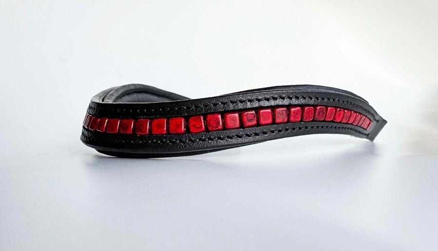 Red Beaded Browband