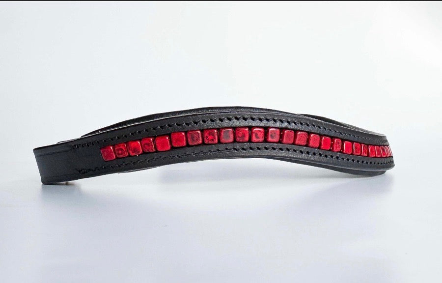 Red Beaded Browband