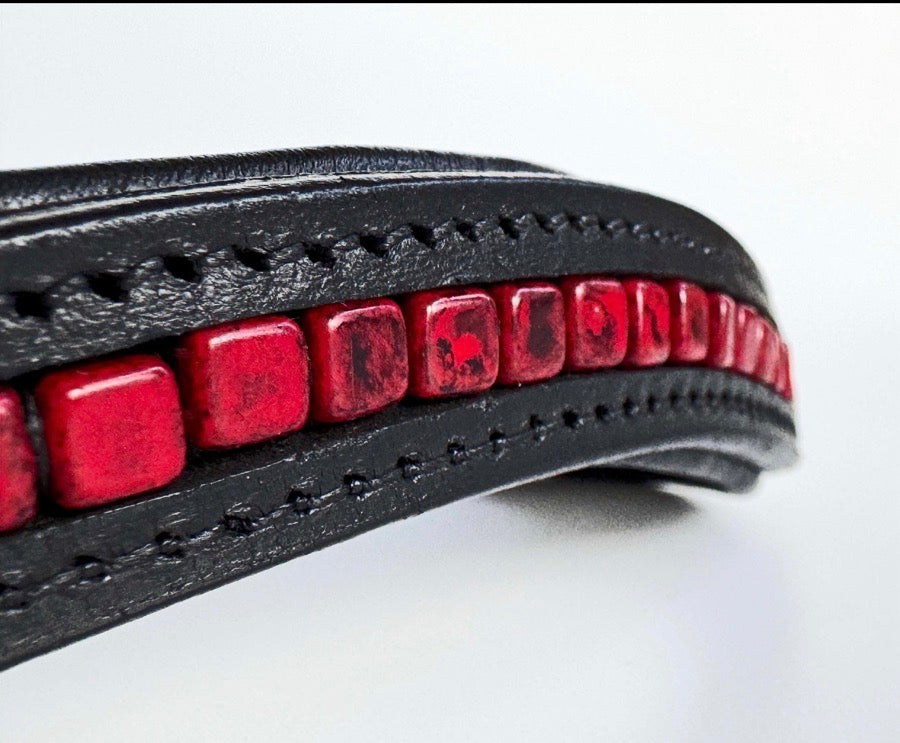 Red Beaded Browband