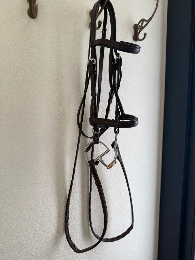 Nunn Finer Rubber Lined Laced Reins - Brown