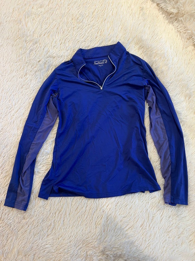 Blue quarter zip